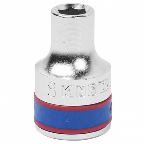 Головка торц 8мм 6-гр 1/2"DR хром KT